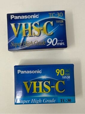 Panasonic VHS-C 90min Tape Pack - Blue & Gold